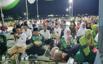 Keluarga Besar Nahdlatul Ulama (KBNU) Merbau Mataram Gelar Istighozah Memperingati Hari Santri Nasional 2024